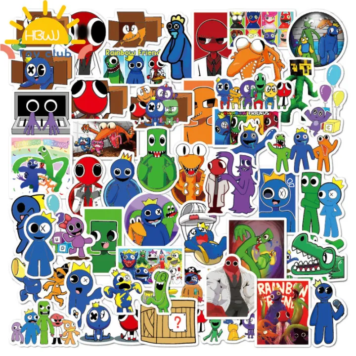 50 Sheets Rainbow Friends Robloxs Stickers Game Graffiti Decals For Diy ...