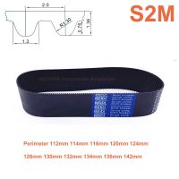 ₪✆ 1Pcs S2M Timing Belt 112 114 116 120 124 126 130 132 134 136 142mm Width 6mm 10mm STS S2M Closed-loop Synchronous Rubber Belts