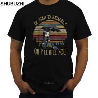 Top Tees John Wick Be Kind To Animals Or Ill Kill You T Shirt Black Cotton Men S-6XLCartoon t shirt men Unisex Fashion