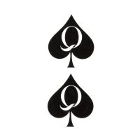 hot【DT】 Q of Spades Tattoos Temporary Stickers Tatouage  Fake Tatoo Flash Men