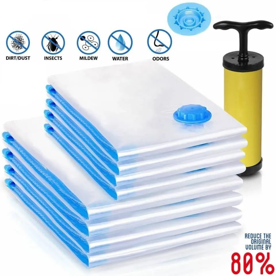 90 x 130CM LARGE VACUUM STORAGE BAGS SEAL VAC COMPRESSED SAVING SPACE  ORGANISER