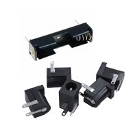 5Pcs DC Power Jack Socket Female Panel Mount Connector &amp; 5Pcs AA/1.5V/PP3 Battery Holder/Connector with Switch