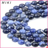 MIKI 2เส้นใยธรรมชาติสีฟ้า Sodalite ลูกปัด Sodalite 8Mm อะเวนจูรีนสีน้ำเงิน Spacer ลูกปัดหินพื้นผิวมันวาวสายคล้องแว่นตาลูกปัดกลมสำหรับทำเครื่องประดับ