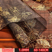 kingdom (Round 60-140CM 1MM Black Gold ) PVC Table Protection Tablecloth Soft Glass Tablecloth Hot Tea Table Desk Pad Pvc Decor Table Cloth Odorless Plastic Desk Waterproof and Oil-proof