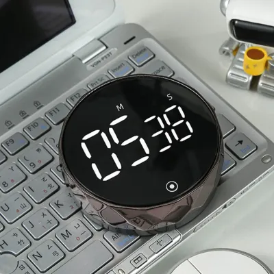 ☊✤ Useful Baking Timer Battery Powered Home Baking Round Rotating Timer Touch Control Sensitive Cooking Timer Kitchen Accessories