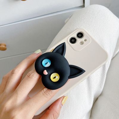 Air Sac Phone Holder Korean INS Kawaii 3D Cat Cellphone Finger Ring Stand Grip Tok Mobile Phone Accessories for Iphone Ring Grip