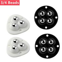 3/4 Beads Furniture Casters Wheels Self Adhesive Pulley Stainless Steel Strong Load-bearing Universal Wheel 360° Rotation