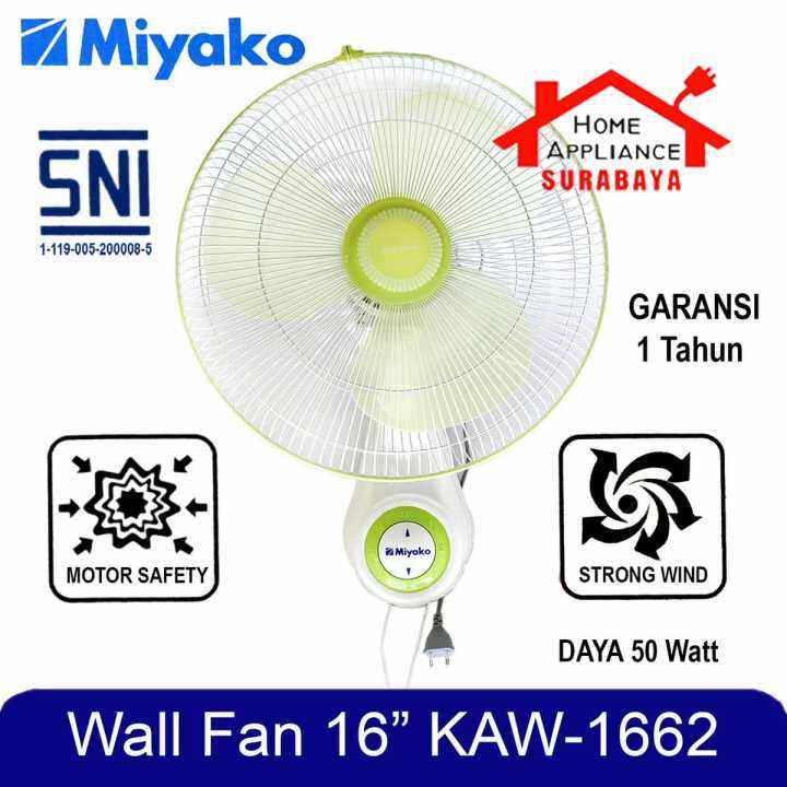 Kipas Angin Dinding Wall Fan Miyako 16 Inch 16