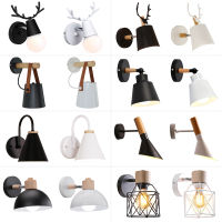 Modern Led Wall Lamps Nordic E27 Wood Sconce Lights Ceiling Indoor Bedside Lighting lamp led Home Decor Bedroom Living Room