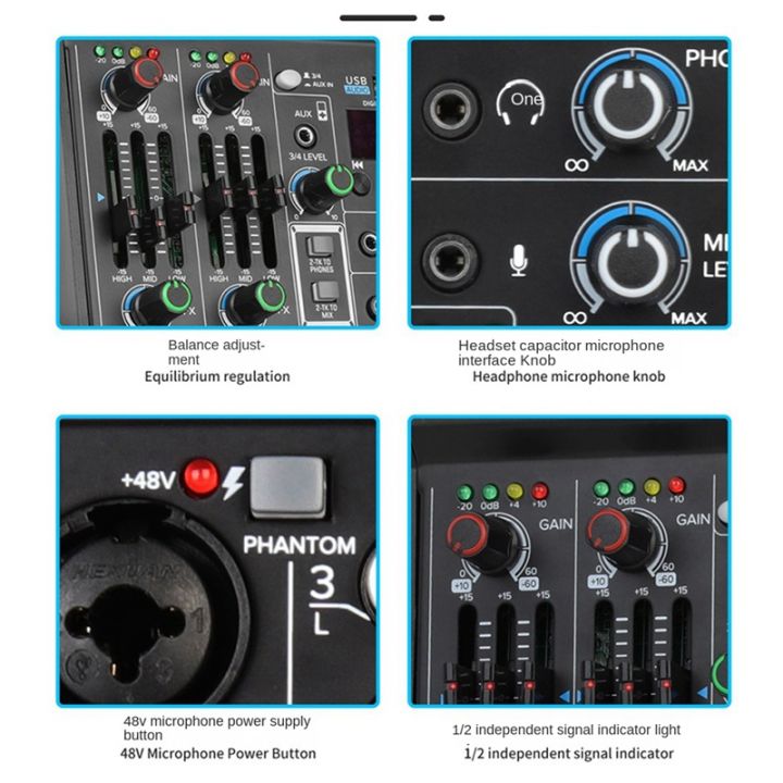 4-channel-bluetooth-audio-mixer-sound-card-audio-dj-16-digital-effects-noise-reduction-console-usb-recording