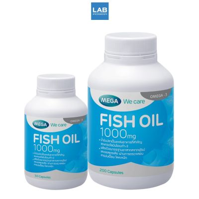 [ แถมฟรี 30 เม็ด ] MEGA Fish Oil 1000 mg. Set 200 เม็ด - น้ำมันปลาสูตรเข้มข้น 1,000 mg. ใน 1 แคปซูล