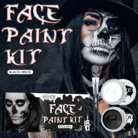 Eelhoe Halloween Black And White Body Painting Vampire Zombie Skull Face Makeup Pigment