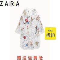 ZARAˉ ZA Couture RA ใหม่ชุดกันลมแห่งชาติแบบย้อนยุคปักลายทรงหลวมเสื้อฤดูร้อนยาว5107047 251ของแท้นำเข้า