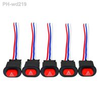 1PC Warning Flasher Emergency Signal w/3 Wires Lock Motorcycle Hazard Light Switch Double