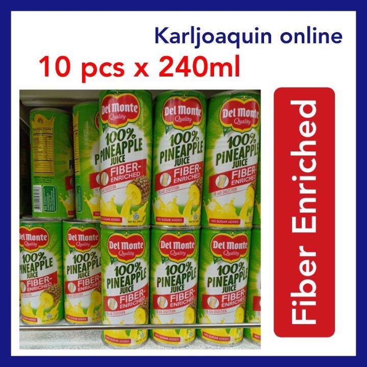 Delmonte Pineapple Juice Fiber Enriched 10 x 240ml Lazada PH