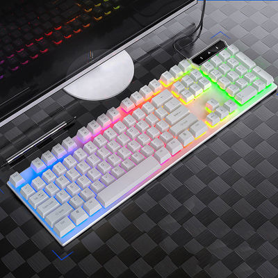 87 Keys Mechanical Keyboard USB Wired LED Backlit Blue Switch Gaming Mechanical Keyboard E-sports Office For PC Windows MacOS