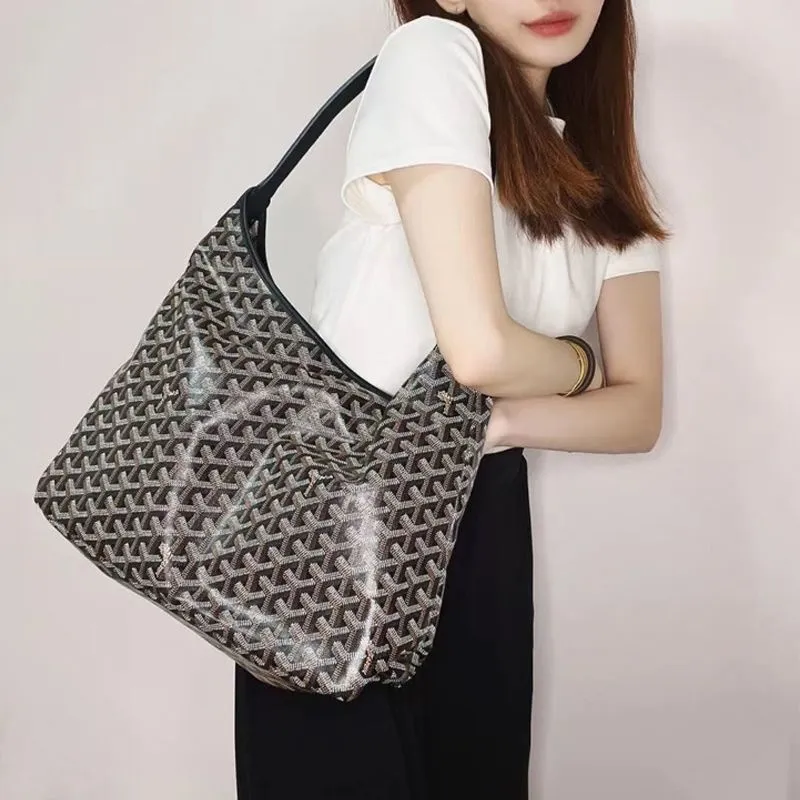 goyard Gy Tote bag Korean Official Dog Tooth Ladies Casual College Student  Child Mother Soft Leather Shoulder Portable Shopping