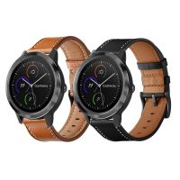 สายนาฬิกาหนังแท้สำหรับ Garmin Vivoactive 3 4 Venu 2 Vomove HR สายนาฬิกาอัจฉริยะสำหรับ Garmin Move 3 /Luxe/style Bracelet