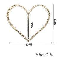 【cw】 5 piece heart shaped alloy diamond sliding button decorative dress suit belt metal accessories ！