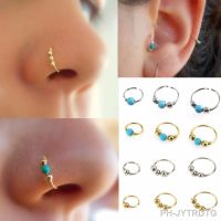 3Pcs/Set Fashion Retro Round Beads Gold Color Nose Ring For Women Nostril Hoop Body Piercing Jewelry 382789