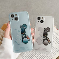 Cartoon Mechanical Violent bear phone case for iphone 13 13pro 13promax 12 12pro 12promax Cute simple pattern case iphone 11 11pro 11promax Electroplated frosted model Good quality case for iphone x xr xsmax 7+ 8+