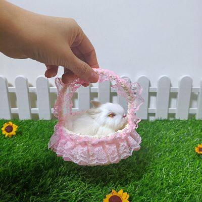 Simulation bunny static animal toy doll handicraft furnishing articles animal model couples children toy girl