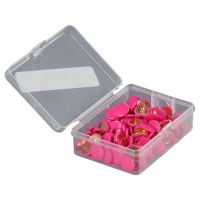 卍﹍▦ Round Head Push Pins Rose Red Thumb Tacks 100PCS for Cork Board Bulletin Boards