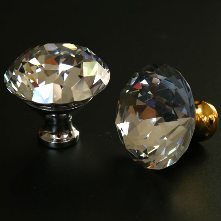 diameter-40-50-60mm-glass-crystal-kitchen-cabinet-cupboard-door-handles-silver-gold-diamond-head-drawer-tv-cabinet-knobs-pulls