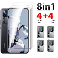 (SHANG LONG)กระจก8in1 9H สำหรับ Xiaomi 12 T Pro,Xiaomi ป้องกันกระจกกันรอย12 T Pro 12 T Xiaomi 12TPro Mi 12 T เลนส์กล้องถ่ายรูปฟิล์มป้องกัน