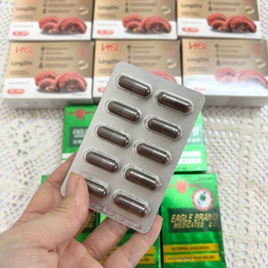 Combo 9 hộp viên uống bào tử nứt nấm linh chi hq lingzhi giúp tăng cường - ảnh sản phẩm 5