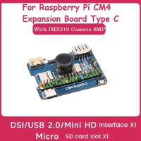 Waveshare for Raspberry Pi CM4 Expansion Board 8MP for Rpi Compute Module 4 Lite/Emmc Base Plate Type C with IMX219 Camera