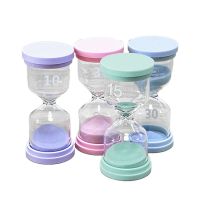 ✥☫✢ 4pcs 1/3/5/10/15/30 Minutes Colorful Hourglass Set Sand Clock Timer for Children Classroom Kitchen Games Brush