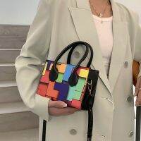 ❈ Multi Color Patchwork Handbag Ladies Patchwork Leather Bag - Bags Women Leather Pu - Aliexpress