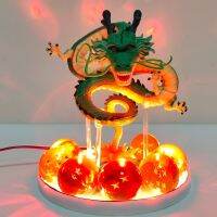 ฟิกเกอร์แอคชั่น Led ดราก้อนบอล Bandai Z Shenlong ไฟกลางคืนรีโมทคอนโทรลลูกบอลคริสตัลตุ๊กตาคริสต์มาสกวางเรนเดียร์คริสต์มาส