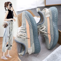 2023 Spring New Coconut Shoes Womens Breathable Korean Style All-Matching Ins Student Running Sneakers Womens Flying Woven Womens Shoes