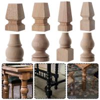 European Style Solid Cabinet Seat Feets Vintage Wood Carved Crafts Furniture Foot Legs Home Decor