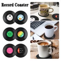 Retro Vinyl Record Table Mats Drink Coaster Table Placemats Creative Coffee Mug Cup Coasters Heat-resistant Nonslip Pads