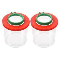 2Pcs 4X Two Lens Insect Viewer Locket Box Magnifier Bug Magnifying Loupe Kid Toy Gift