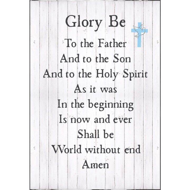 Glory Be Prayer Bible Verse Wood Wall Decor Home Decor Prayer Rustic ...