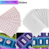 KLOMKZ 400/500pcs กล่องกระดาษ ที่เก็บสีเพชร กาวในตัว ป้ายบรรจุภัณฑ์ แท็กเปล่า แยกแยะ สติ๊กเกอร์ตัวเลข