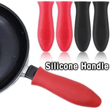 1pc Red Silicone Pot Handle Cover, Heat Resistant Anti-slip Cast