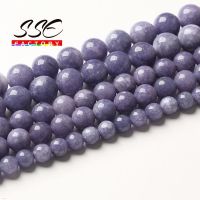 Natural Purple Angelite Stone Beads lavender Round Loose Beads For Jewelry Making DIY Bracelet Necklace 4 6 8 10 12mm 15 quot; Strand