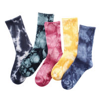 5 PairsLot Fashion Tie-dye Socks for Women or Men Casual Happy Soft Cotton Crew Socks Spring Autumn Winter