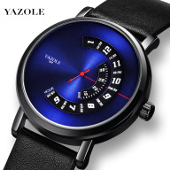 Đồng hồ nam Yazole 509 dây da kim chạy dọc phong cách doanh nhân sang trọng thumbnail
