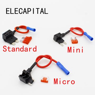 【YF】 Add A Circuit Standard/Mini/Micro Blade Fuse Boxes Holder Piggy Back Fuses Tap