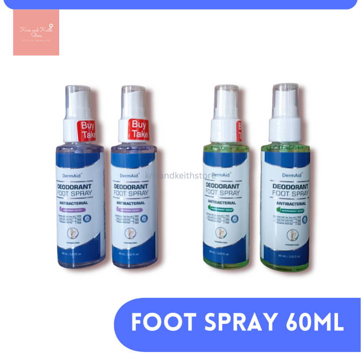 Buy 1 Take 1 DermAid Deodorant Foot Spray Antibacterial and Antiodor
