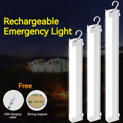 LED Emergency Lights Bar DC5V USB Rechargeable 30W 60W 90W Camping Lamp Flashlight for Home Power Failure Outdoor Work Lighting