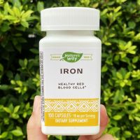 ธาตุเหล็ก Iron 18 mg 100 Capsules (Natures Way®) as Iron Gluconate