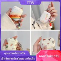 Hot Sale TTW เคสหูฟัง ซิลิโคนแข็ง ลายสีรุ้ง พร้อมสายคล้องข้อมือ สําหรับ AirPods 2/3/ Pro เคส airpods 2 เคส airpods pro เคสหูฟัง i12