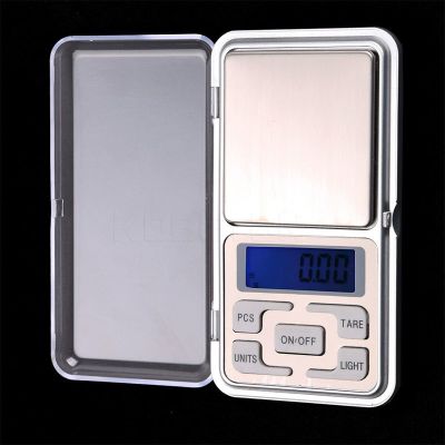 Portable 500g X 0.1g Pocket Digital Scale Tool LCD Electronic Jewelry Diamond Gold Herb Balance Weighting Scales Blue Backlight Luggage Scales
